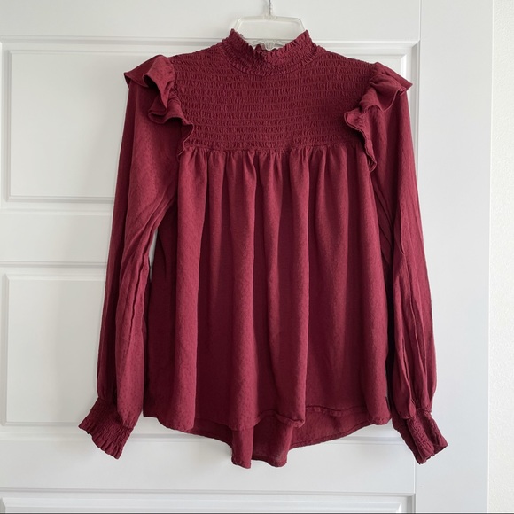 Knox Rose Tops - Knox Rose Smocked Boho Blouse